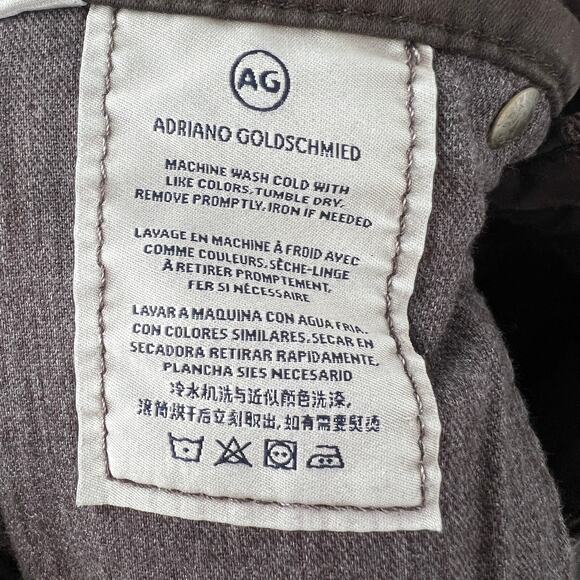 AG ADRIANO GOLDSCHMIED Brown The Prima Mid Rise Cigarette Denim Jean Size 27 - Picture 9 of 9